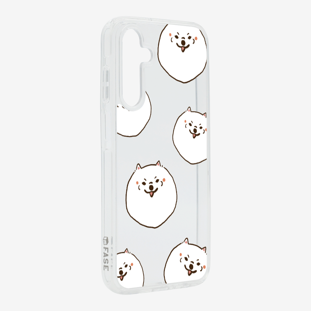 White Pomeranian Wonderland Phone Case