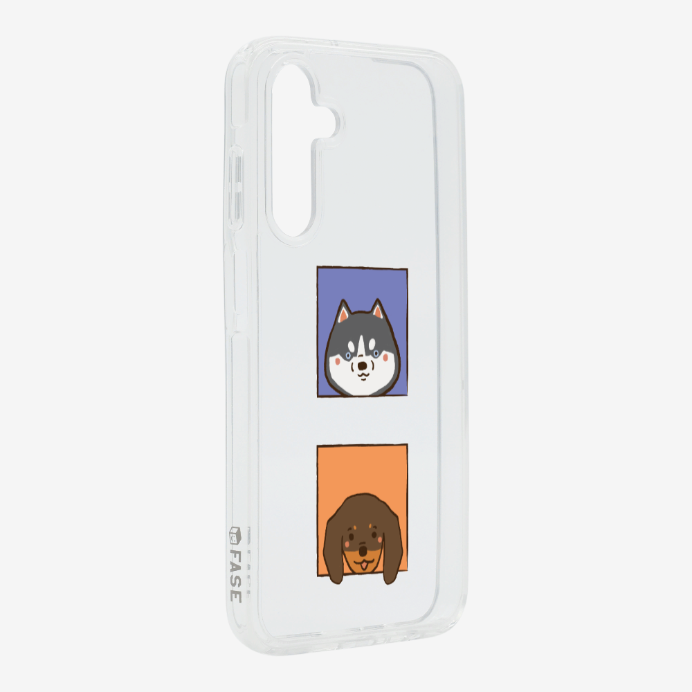 Dachshund and Husky Phone Case