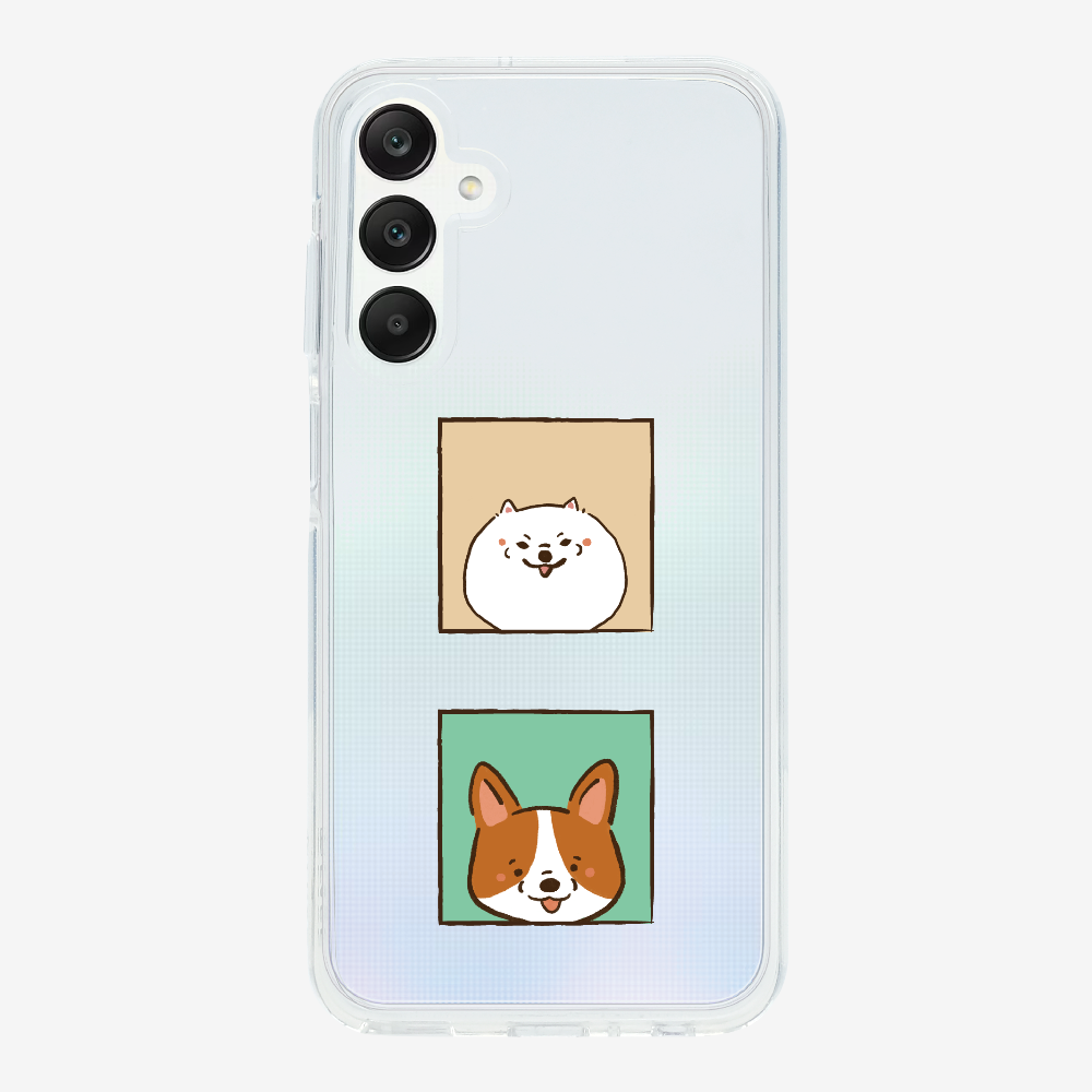 Pomeranian and Corgi Phone Case