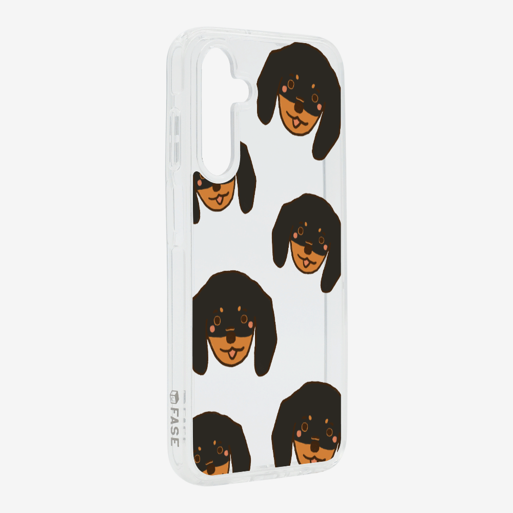 Black Dachshund Wonderland Phone Case