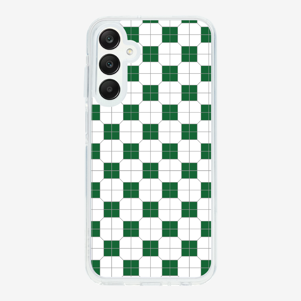 White-green Mosaic Tile Phone Case