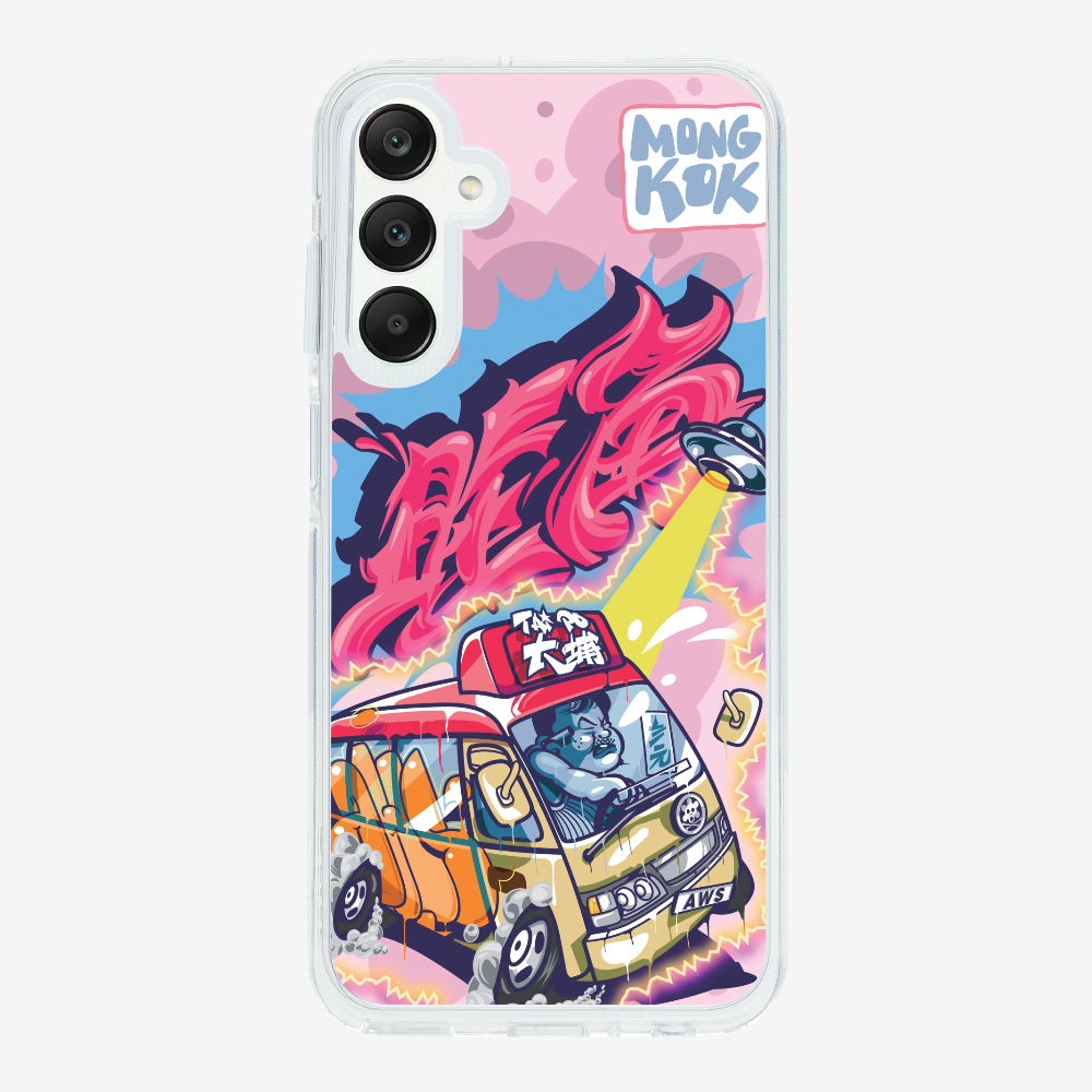 Red Minibus in Mong Kok Phone Case