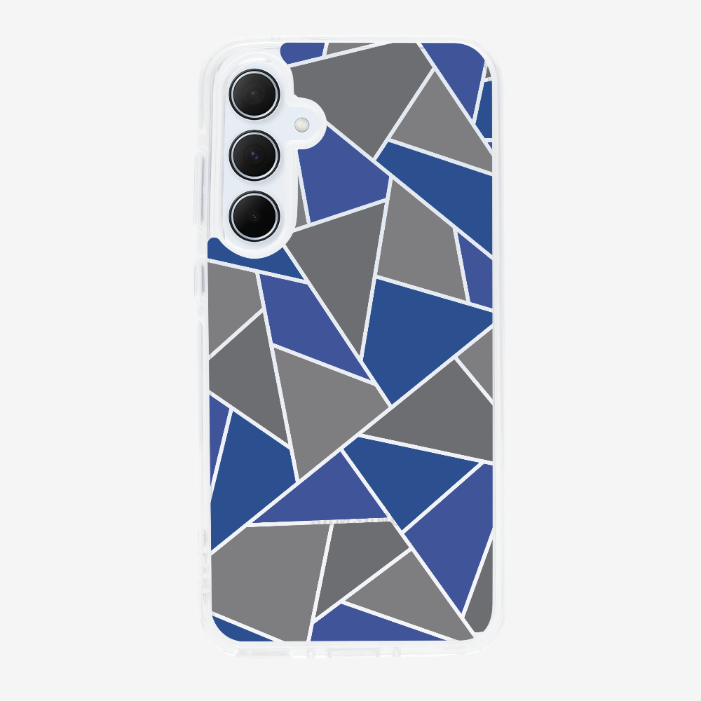 Blue & Grey Polygon Phone Case