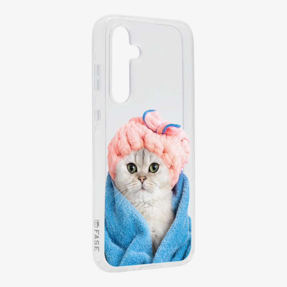 Cute White Kitten (Transparent) Phone Case