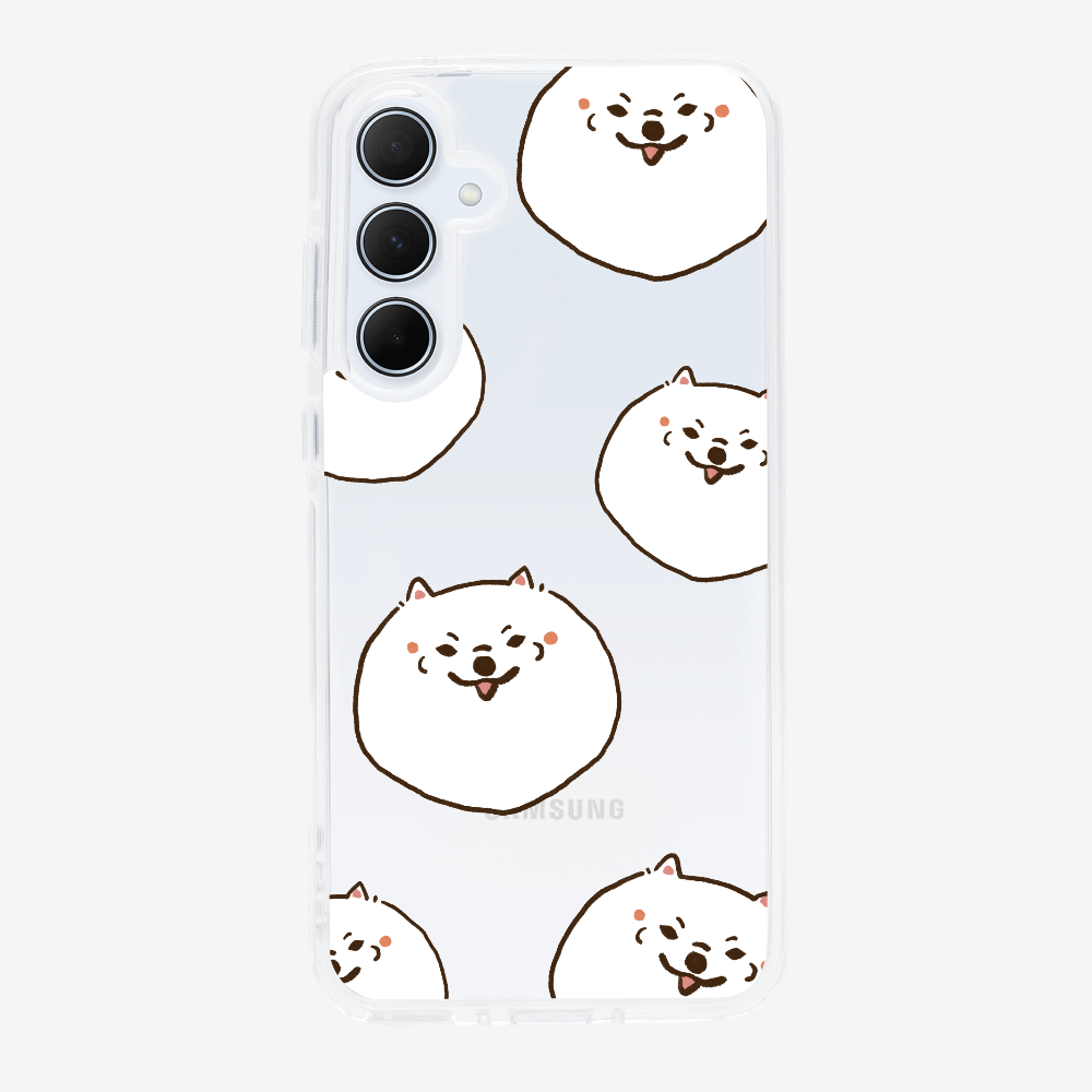 White Pomeranian Wonderland Phone Case