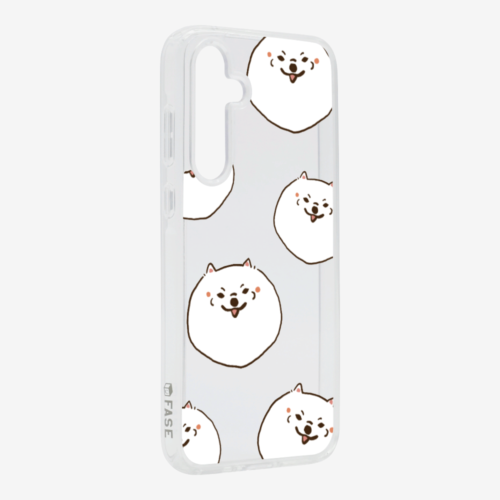 White Pomeranian Wonderland Phone Case