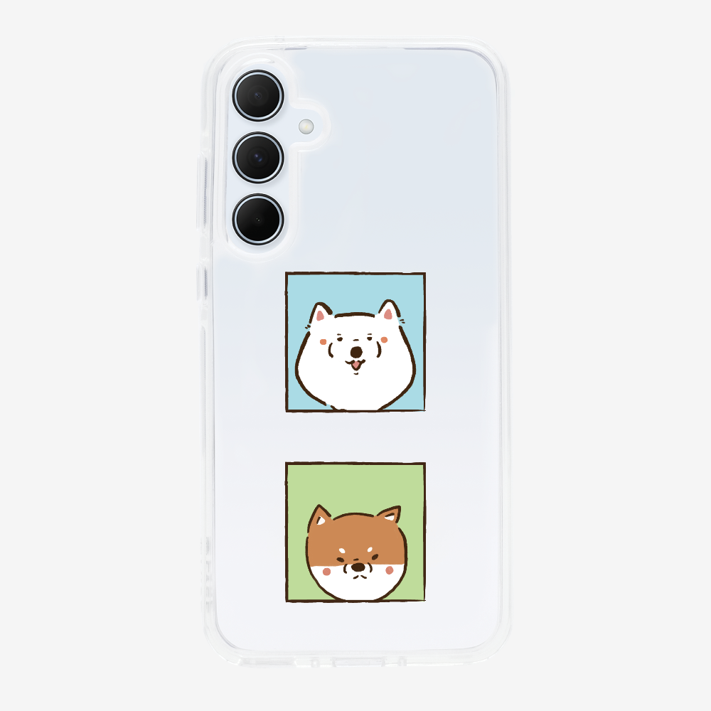 Samoyed and Shiba Inu Phone Case