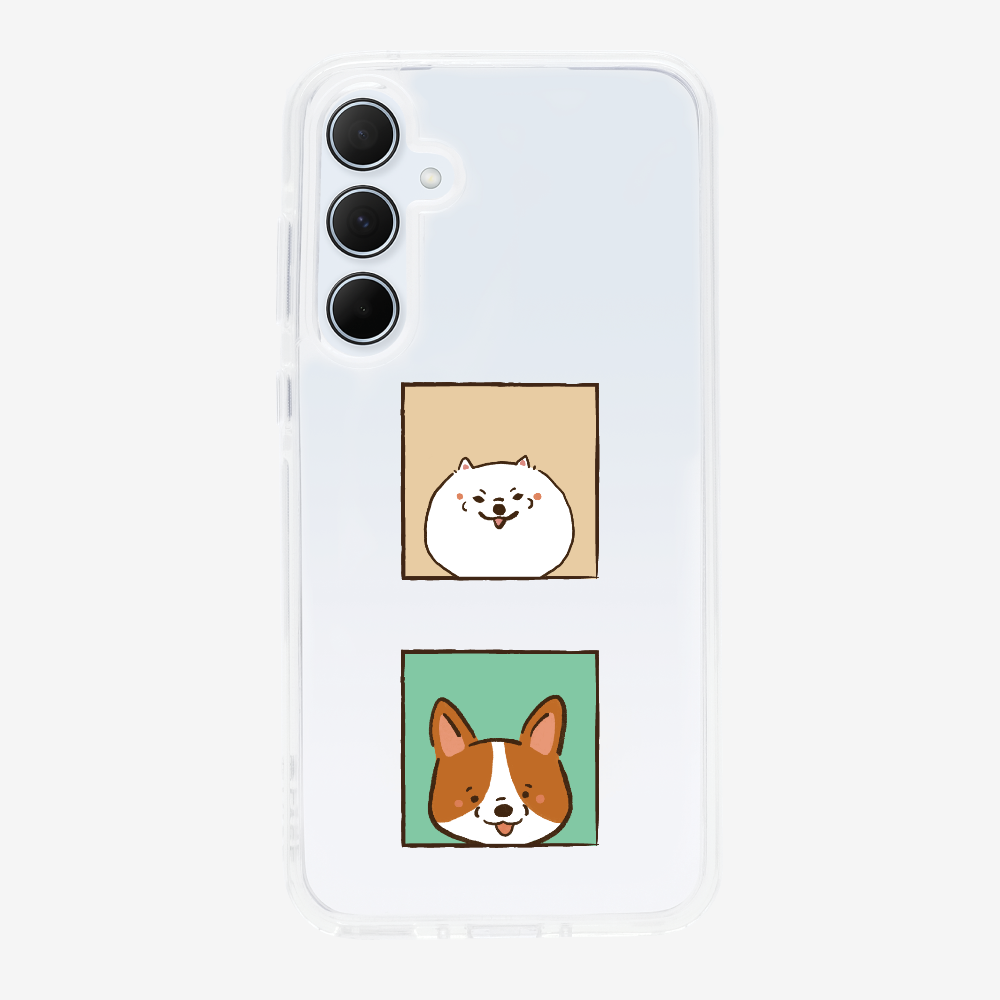 Pomeranian and Corgi Phone Case