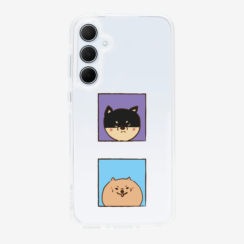 Shiba Inu and Pomeranian Phone Case