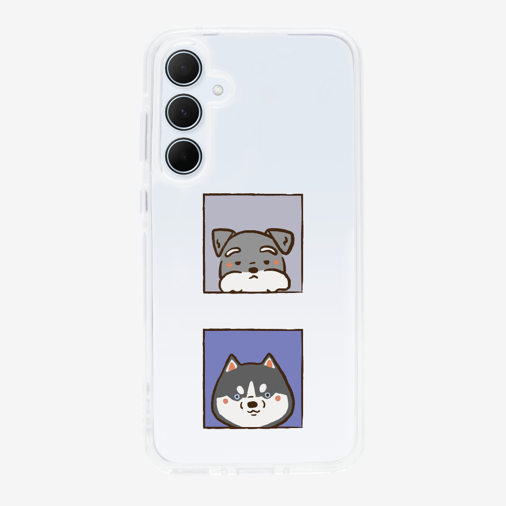 Schnauzer and Husky Phone Case