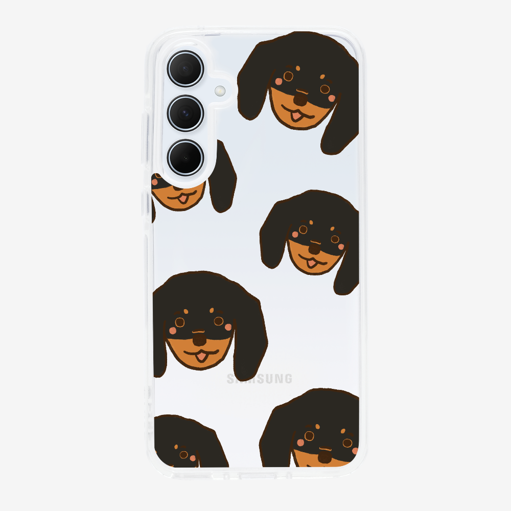 Black Dachshund Wonderland Phone Case