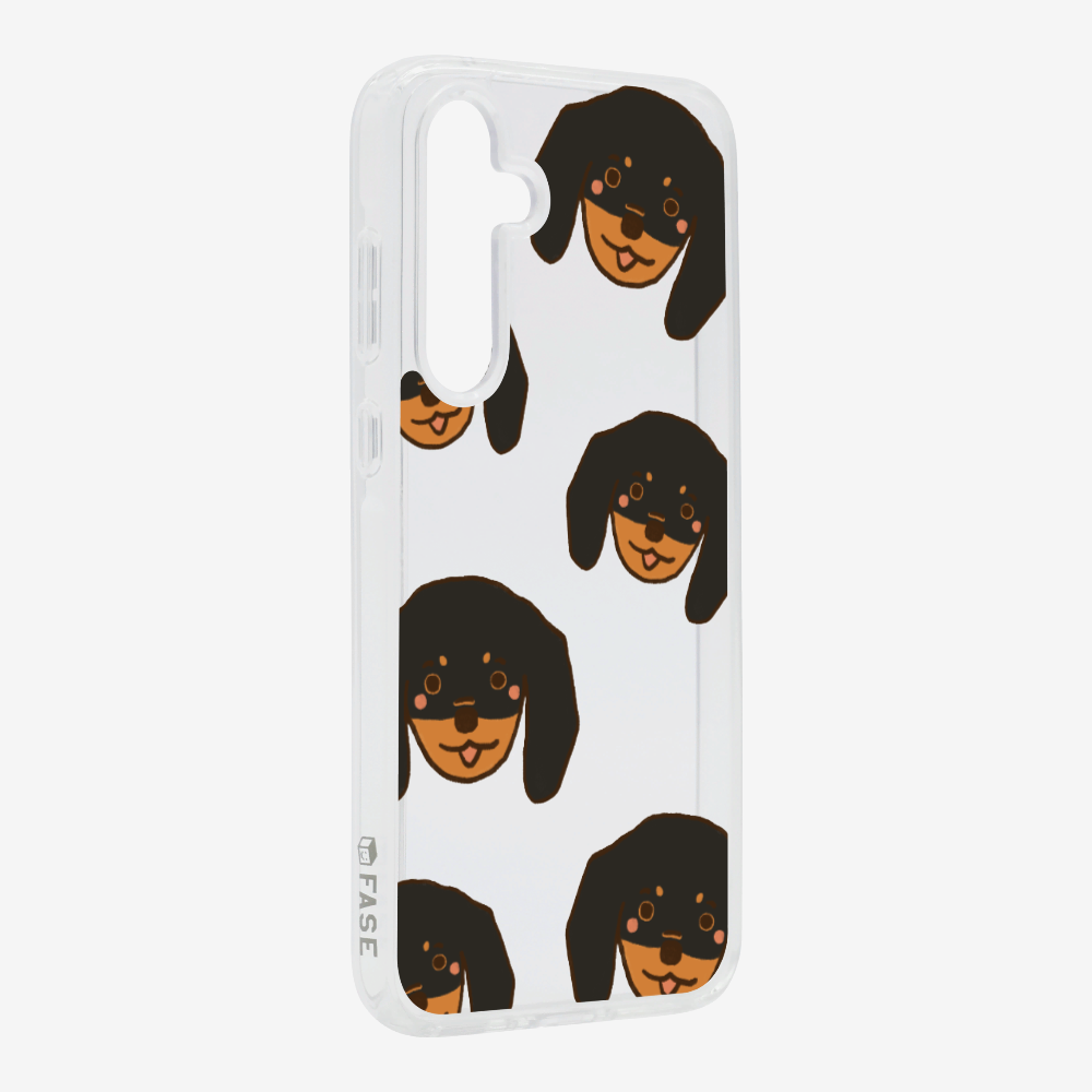 Black Dachshund Wonderland Phone Case