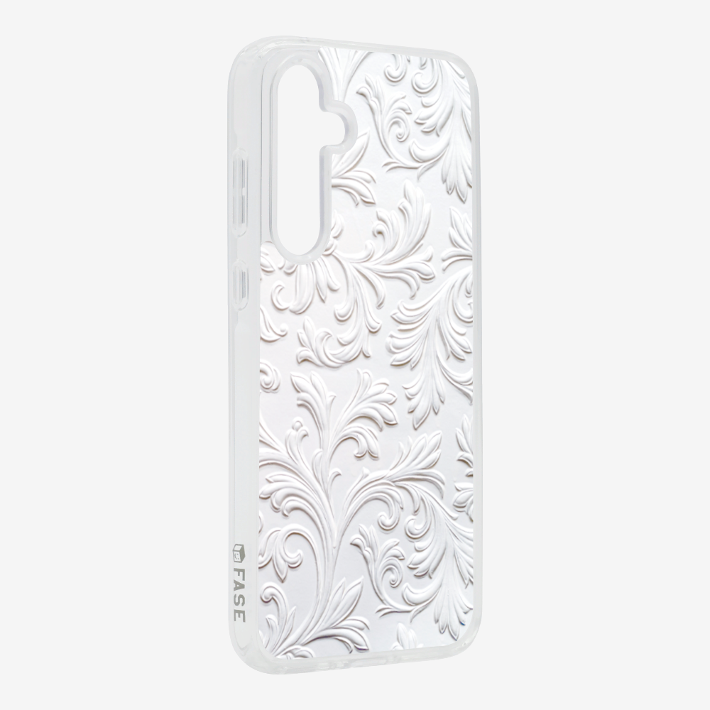 White Floral Pattern Phone Case