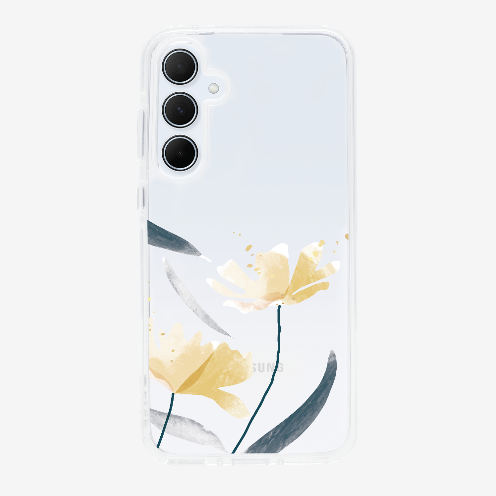 Golden Spring Floral (Transparent) Phone Case