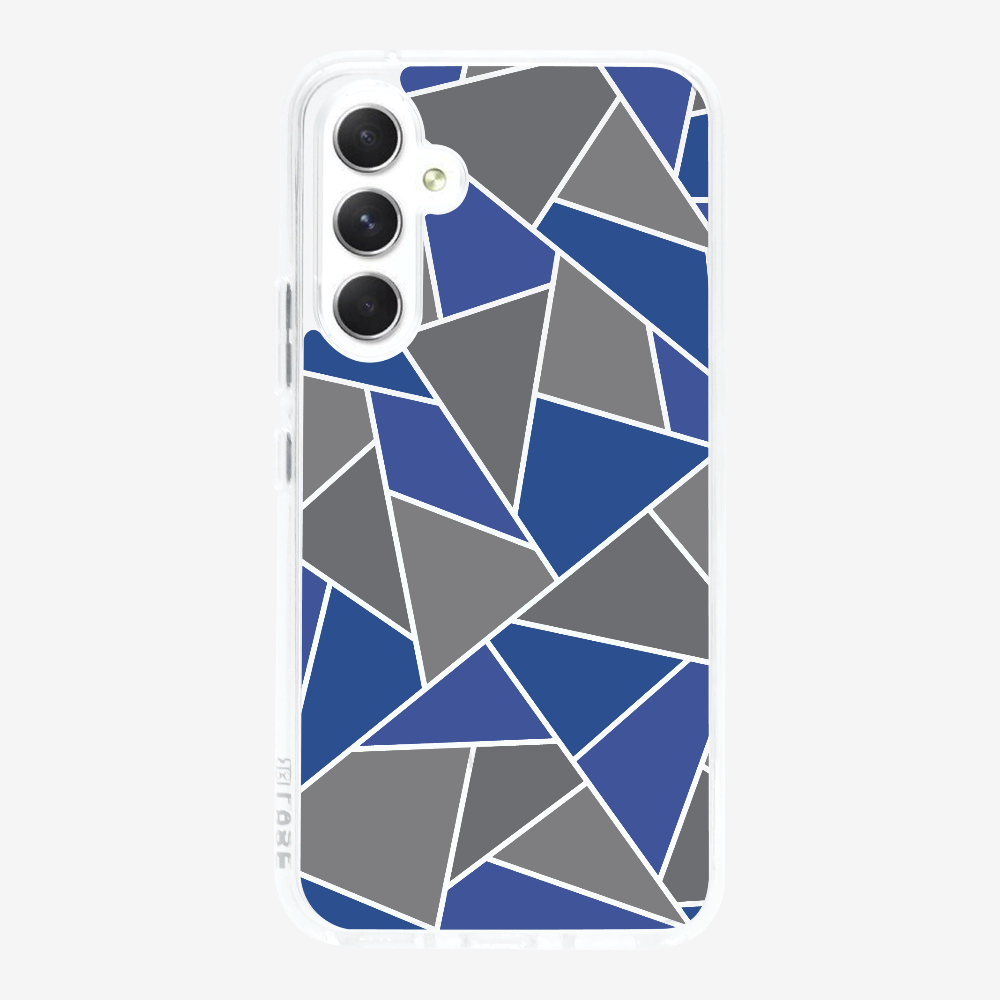 Blue & Grey Polygon Phone Case