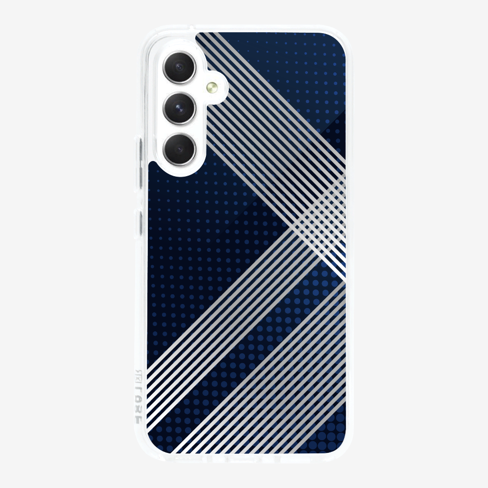 White Stripes Diagonal Phone Case