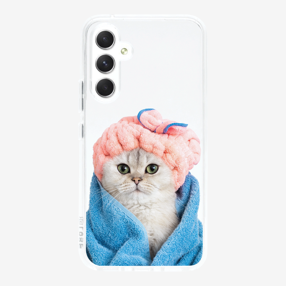 Cute White Kitten (Transparent) Phone Case