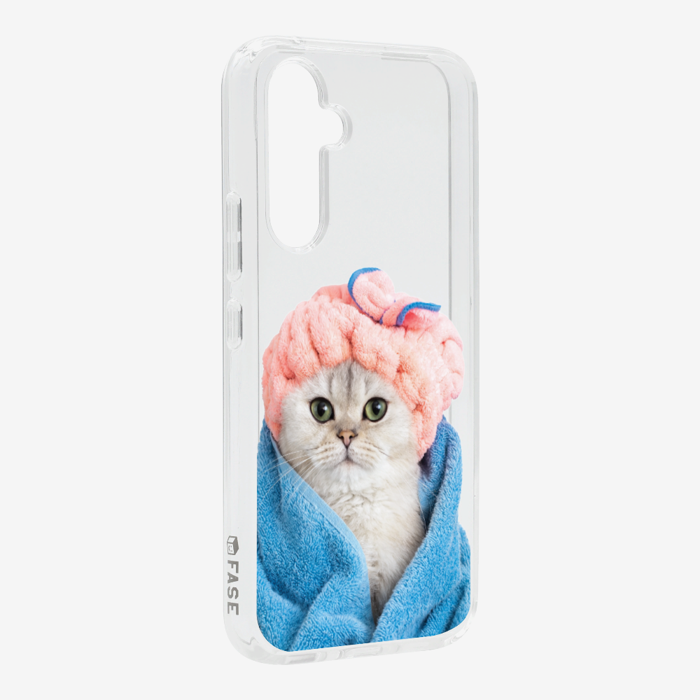 Cute White Kitten (Transparent) Phone Case