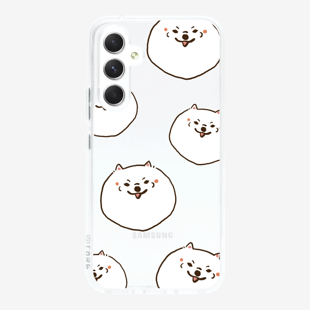 White Pomeranian Wonderland Phone Case