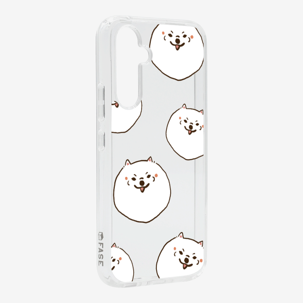 White Pomeranian Wonderland Phone Case