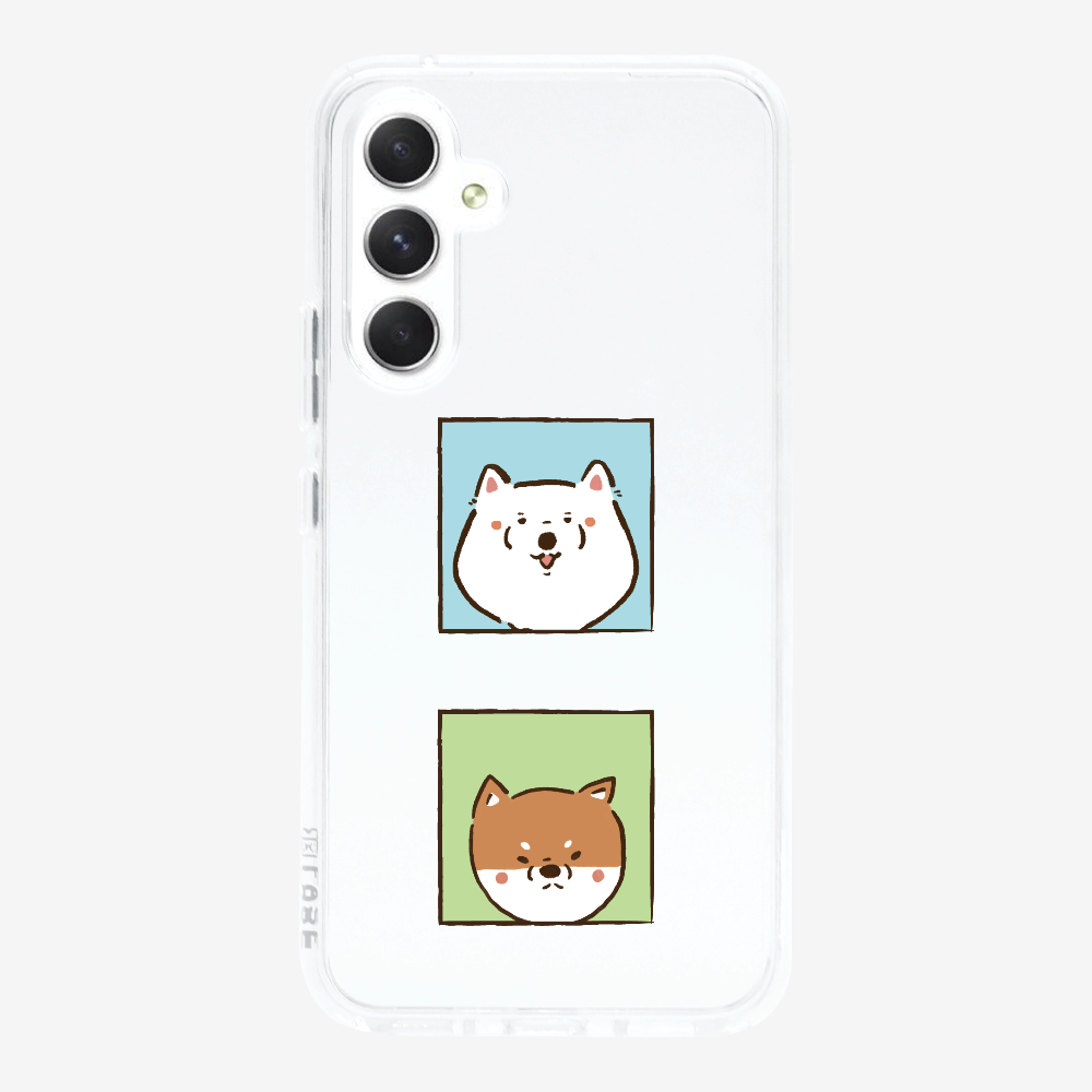 Samoyed and Shiba Inu Phone Case