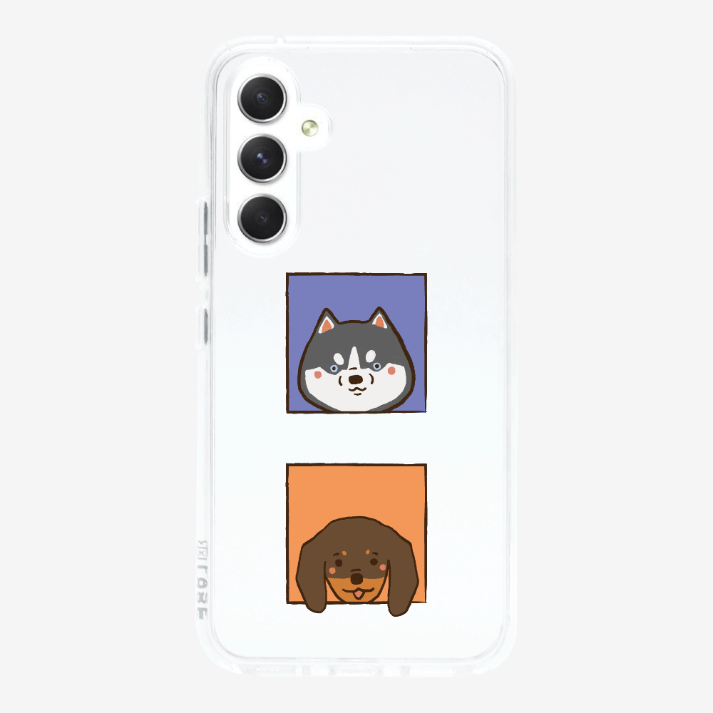 Dachshund and Husky Phone Case