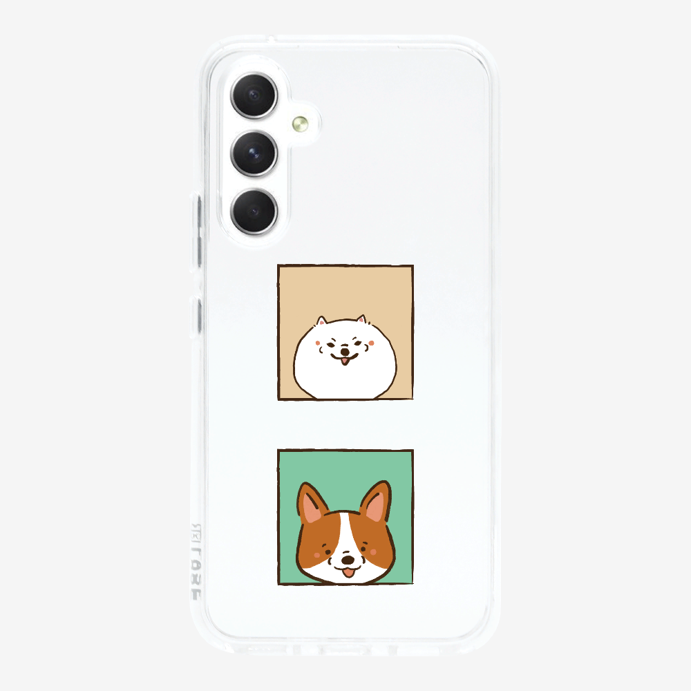 Pomeranian and Corgi Phone Case