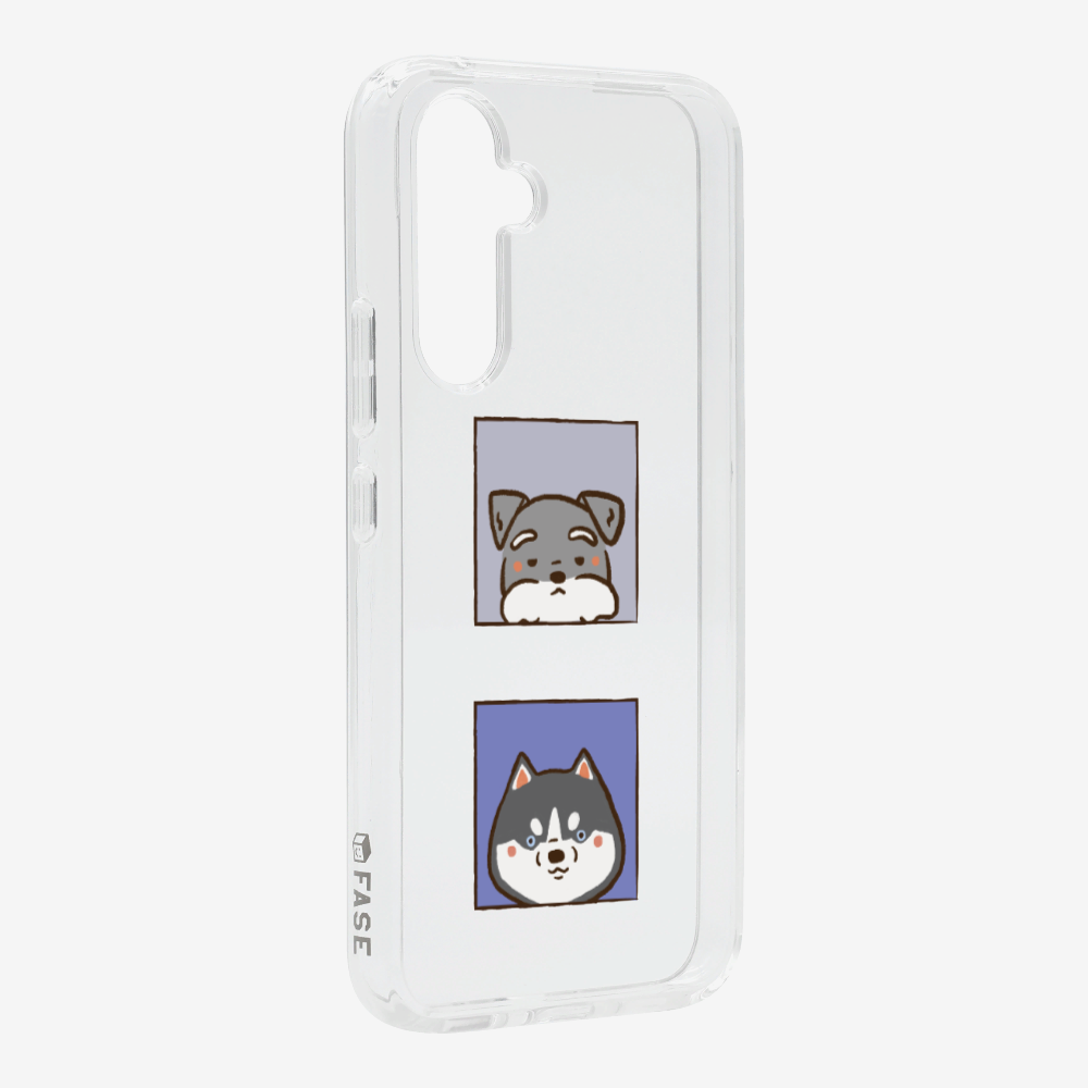 Schnauzer and Husky Phone Case