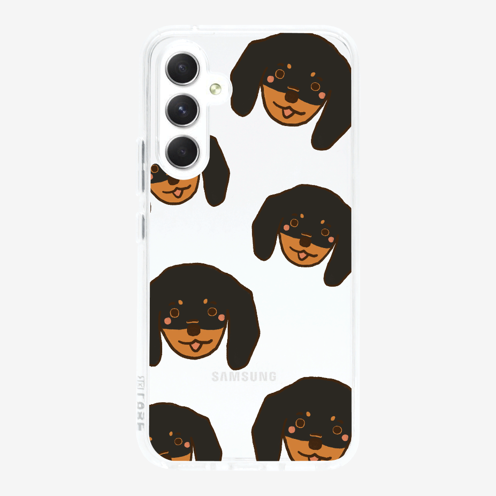 Black Dachshund Wonderland Phone Case