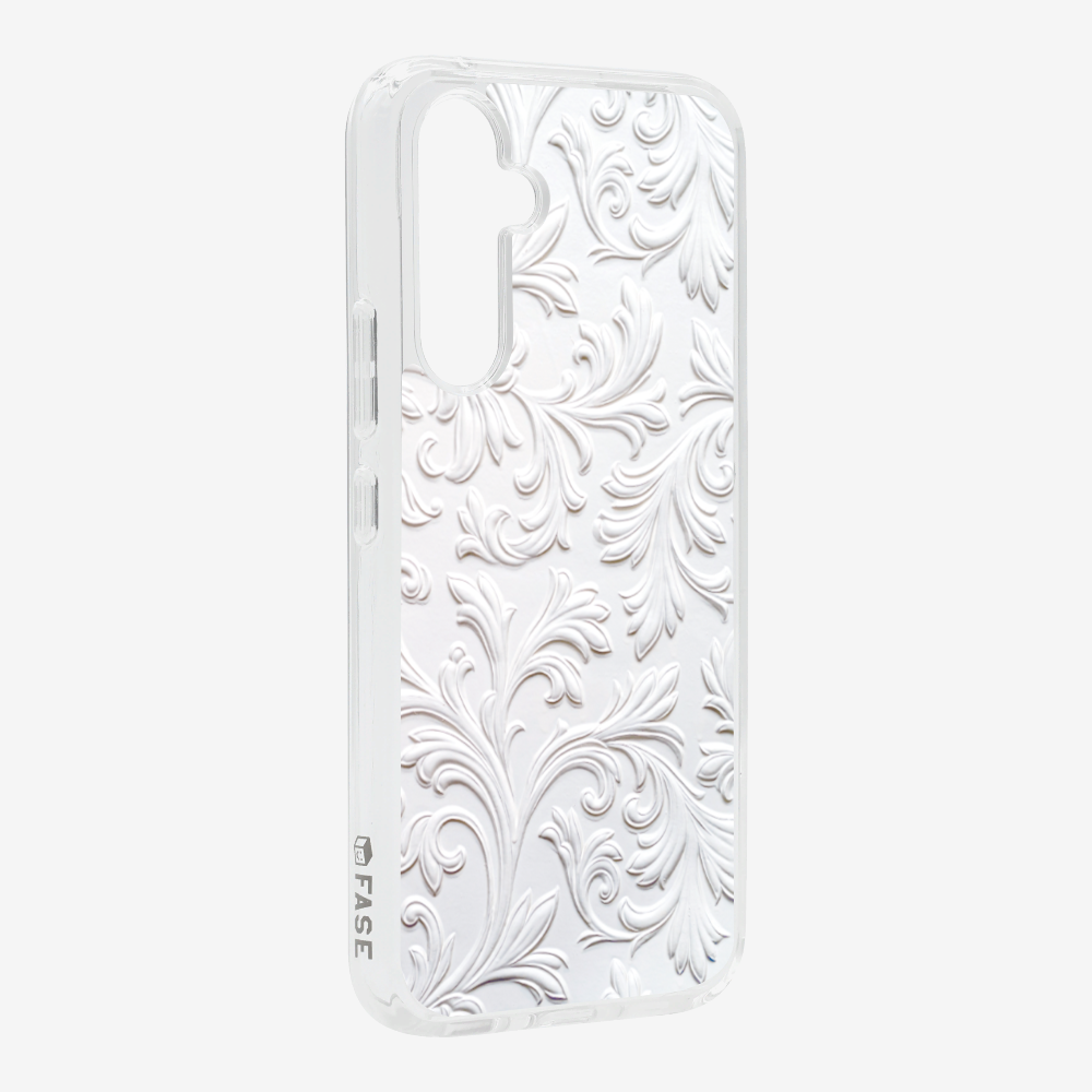 White Floral Pattern Phone Case