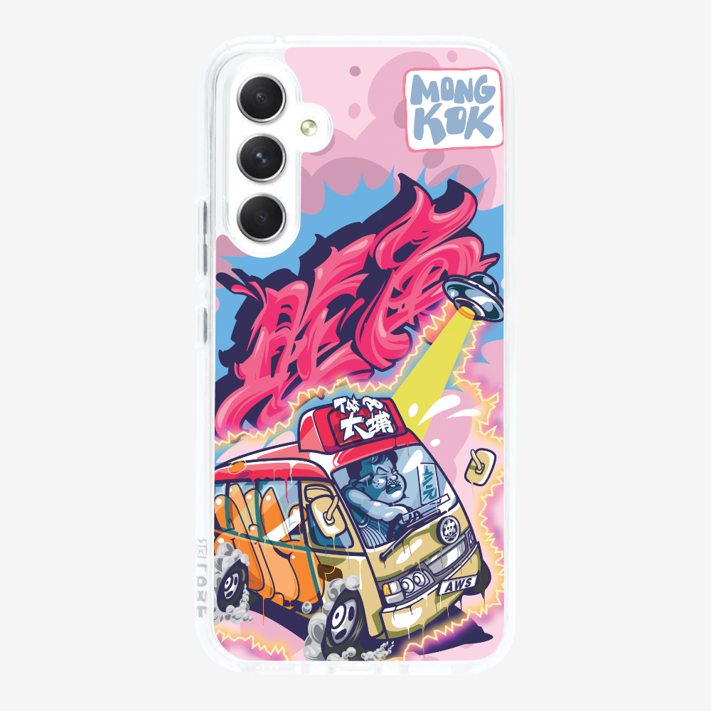 Red Minibus in Mong Kok Phone Case