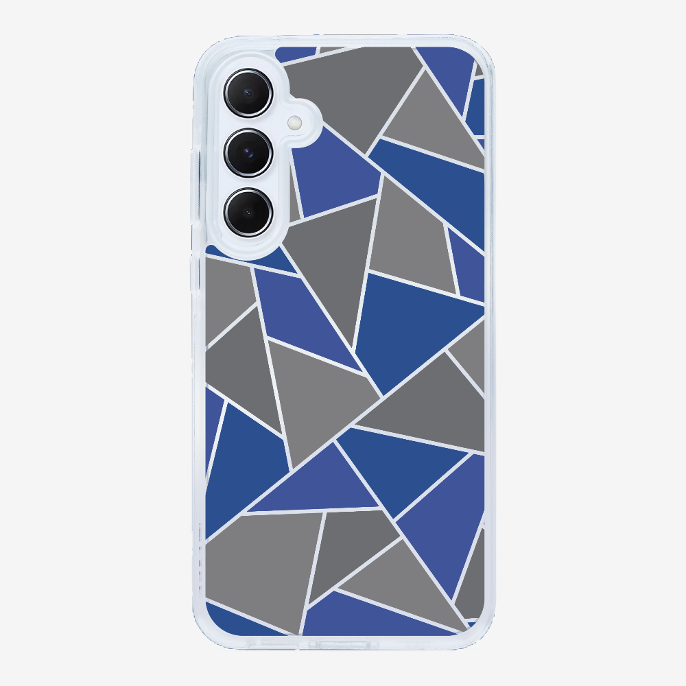 Blue & Grey Polygon Phone Case