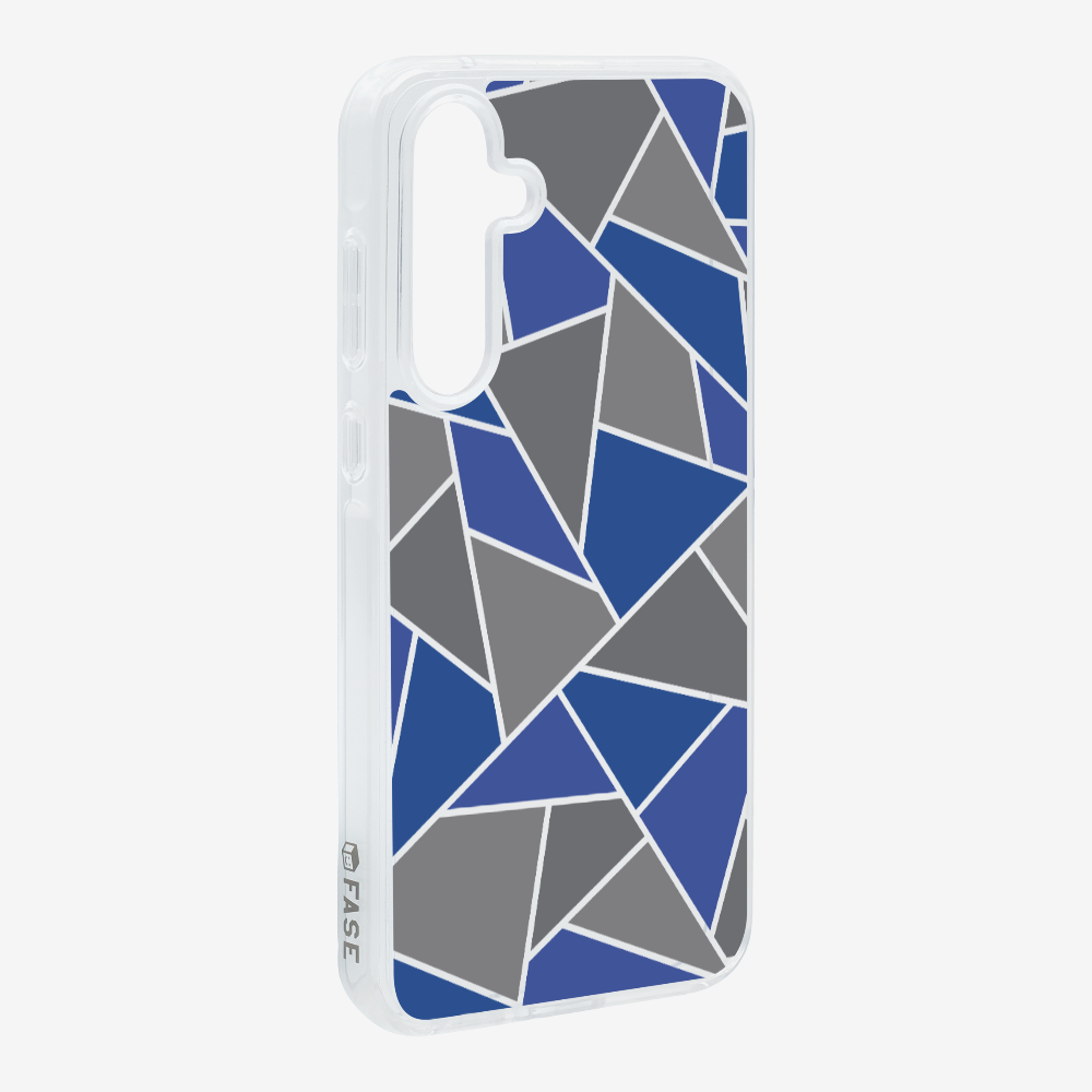 Blue & Grey Polygon Phone Case