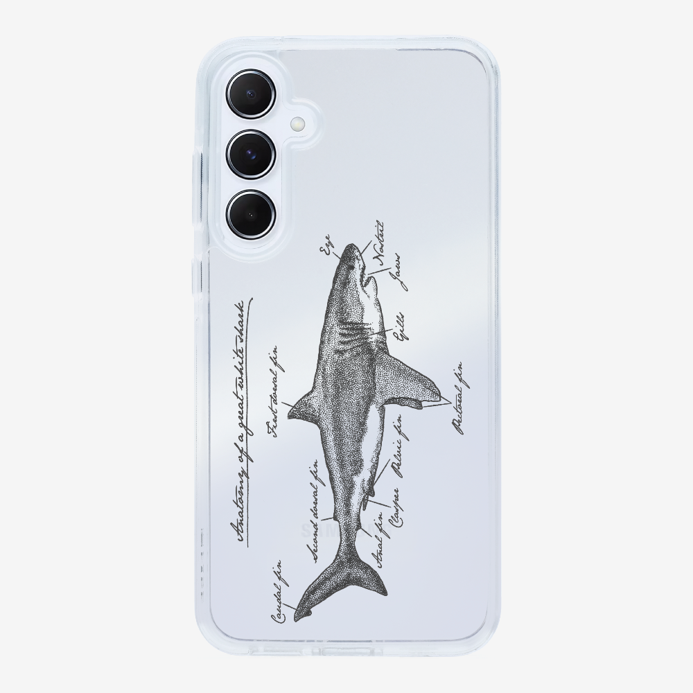 Anatomy of a Great White Shark Phone Case