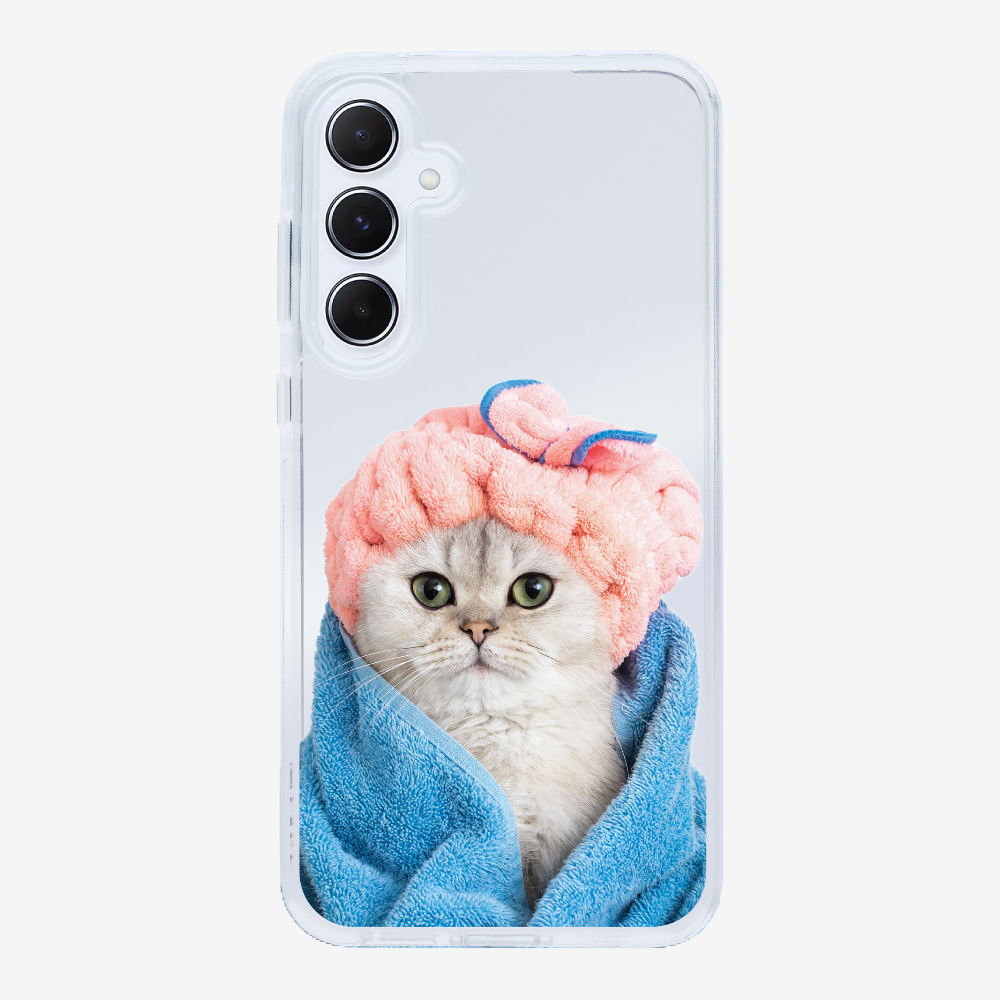 Cute White Kitten (Transparent) Phone Case