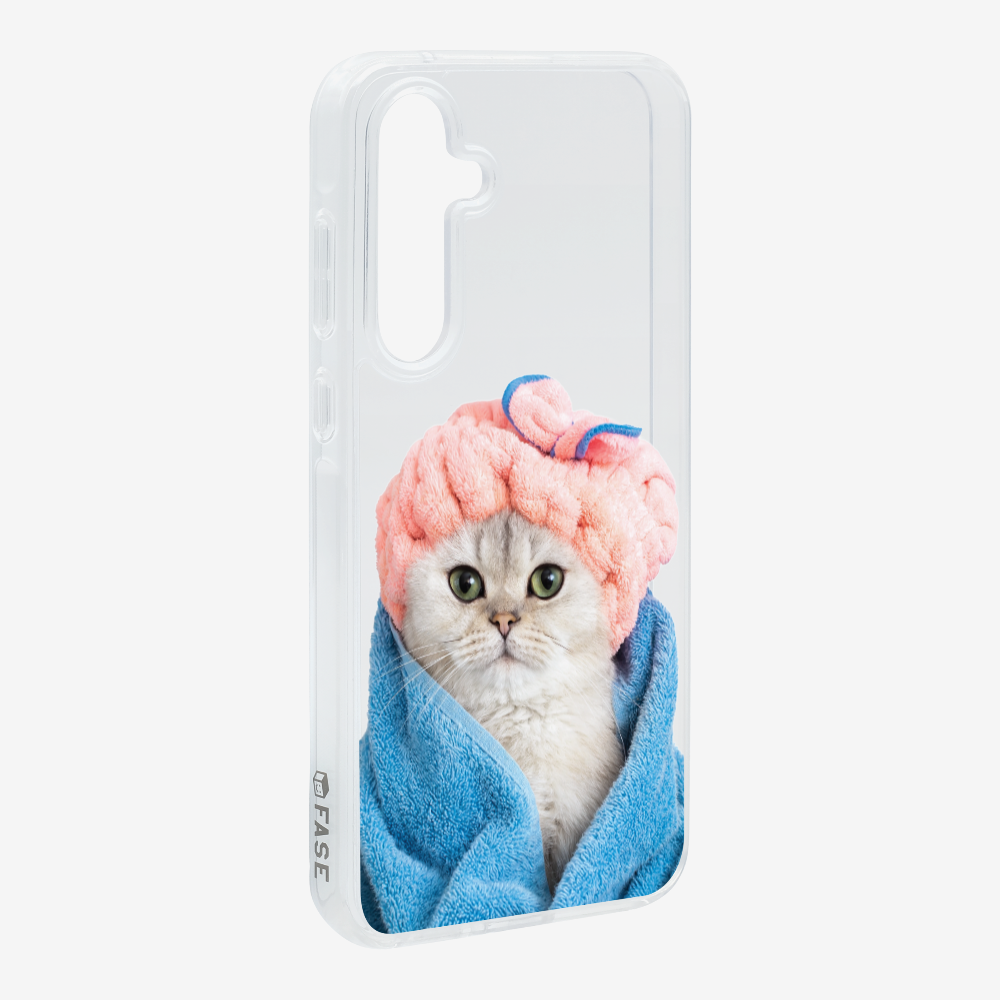 Cute White Kitten (Transparent) Phone Case