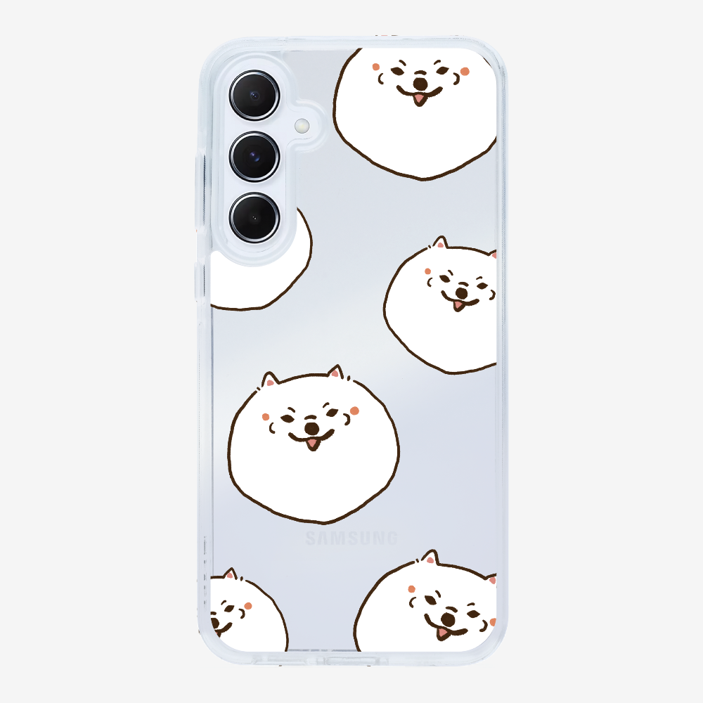 White Pomeranian Wonderland Phone Case