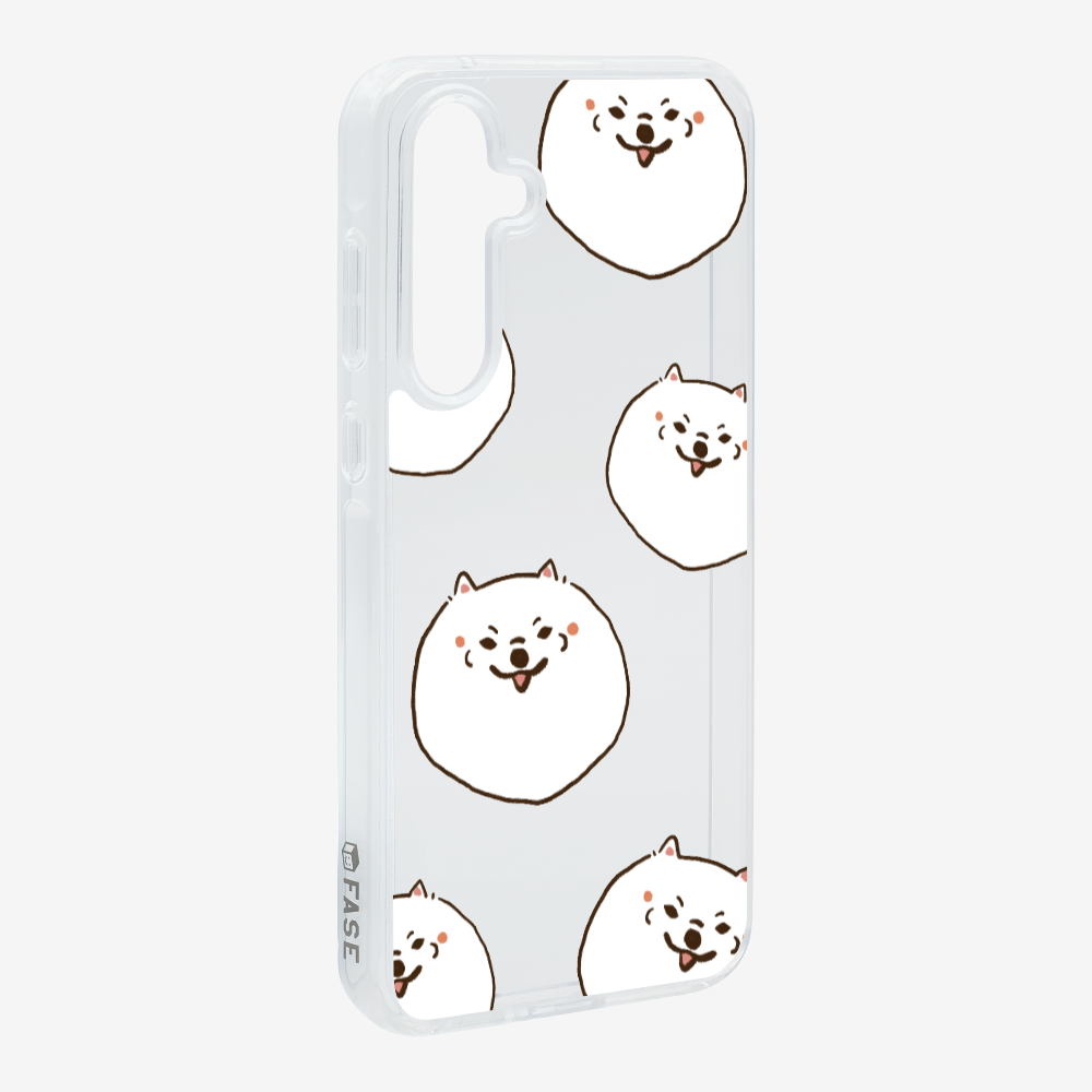 White Pomeranian Wonderland Phone Case