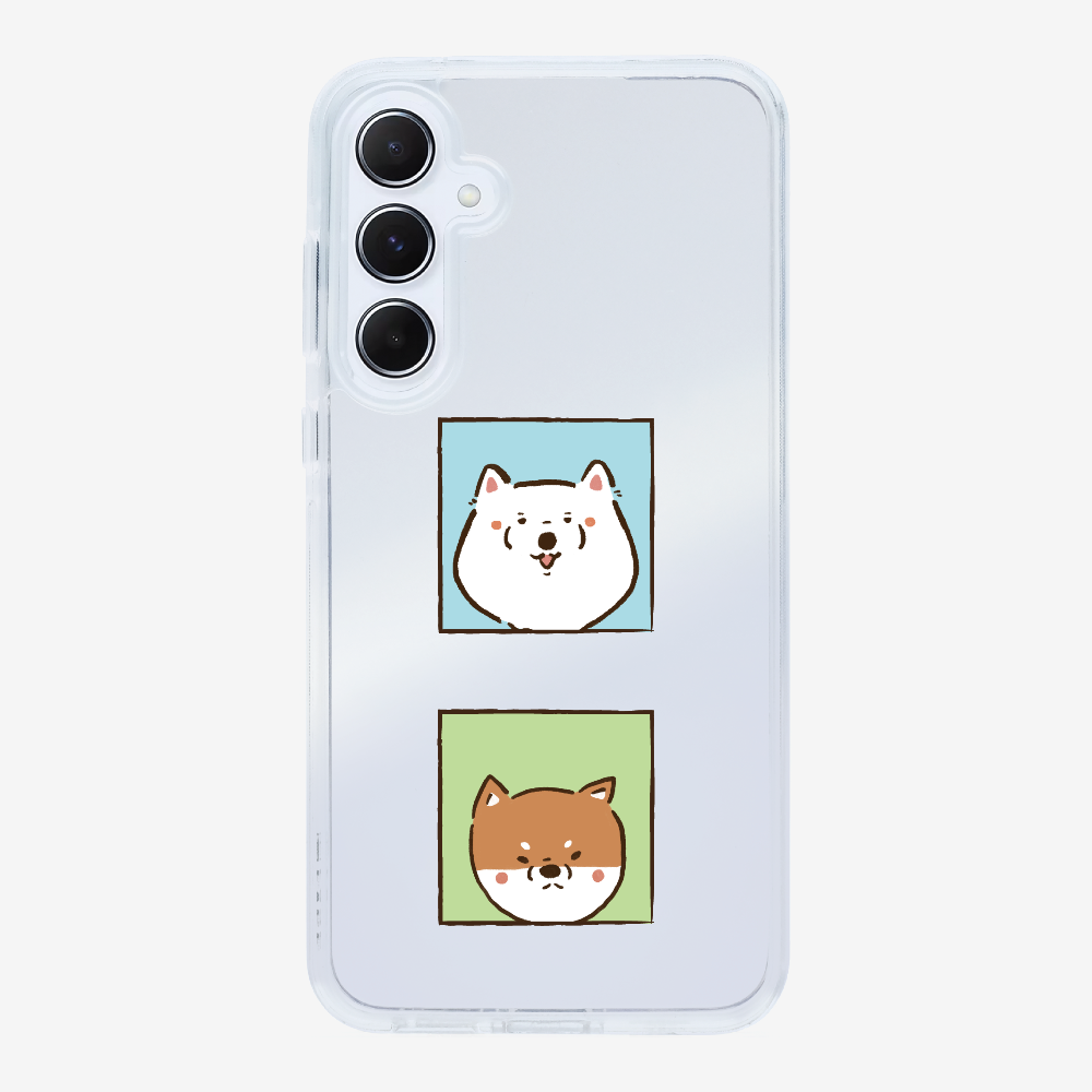 Samoyed and Shiba Inu Phone Case