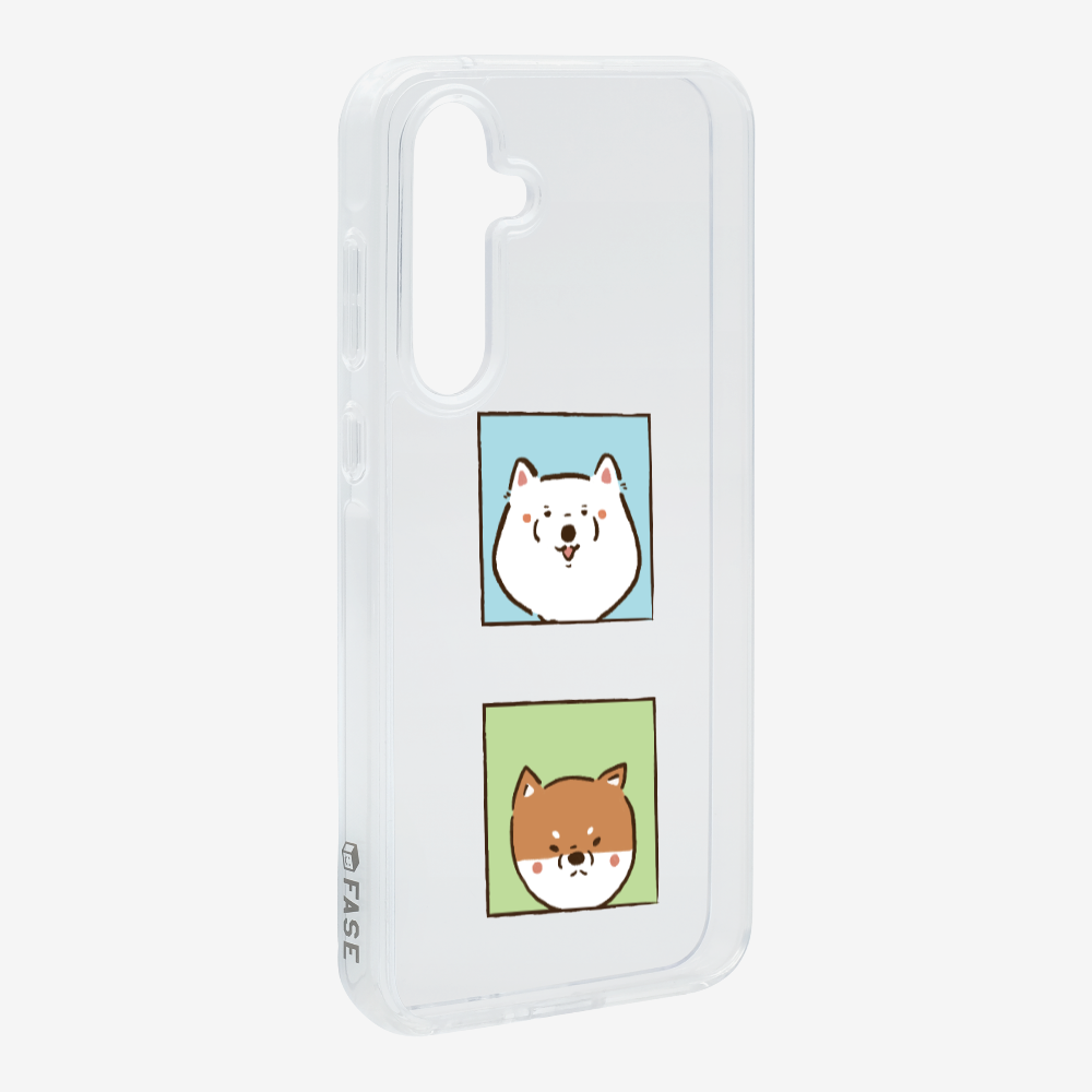 Samoyed and Shiba Inu Phone Case