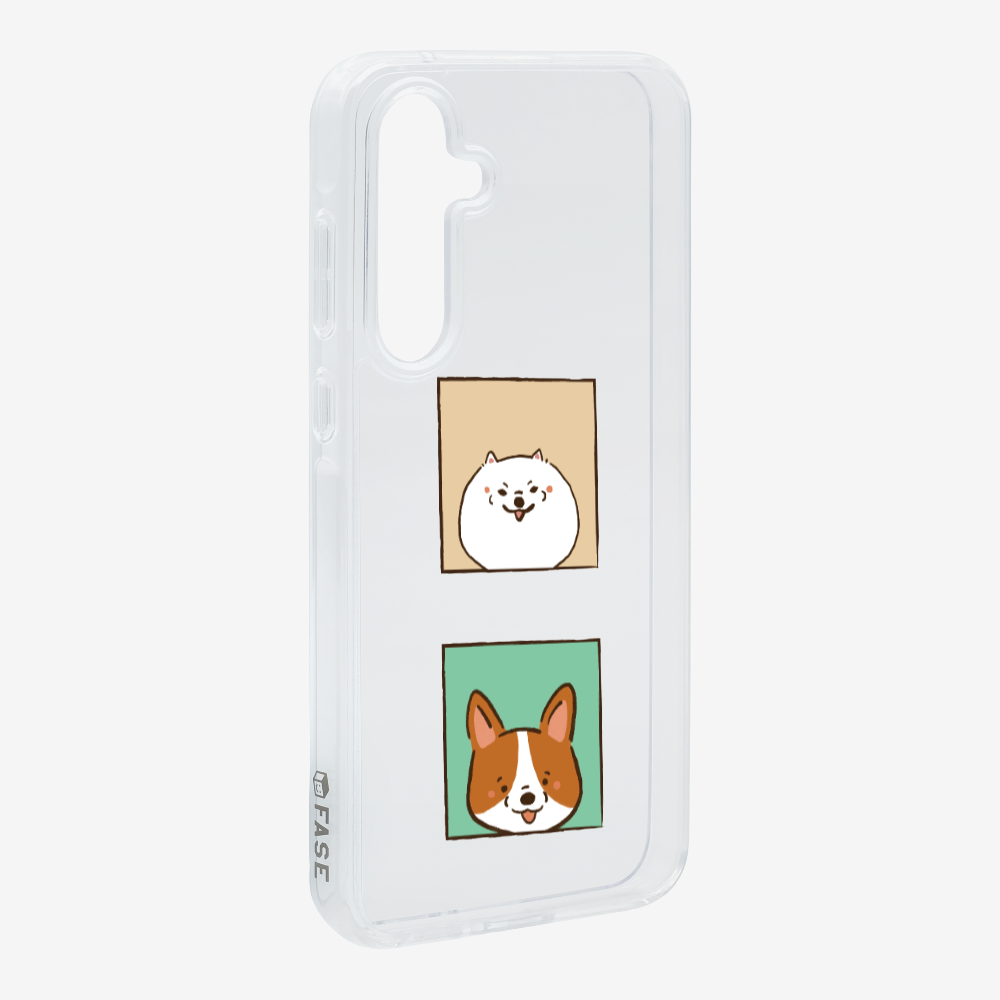 Pomeranian and Corgi Phone Case