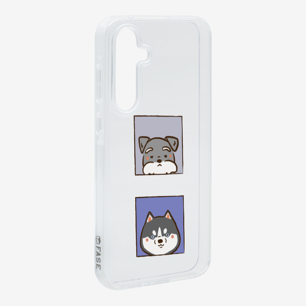 Schnauzer and Husky Phone Case