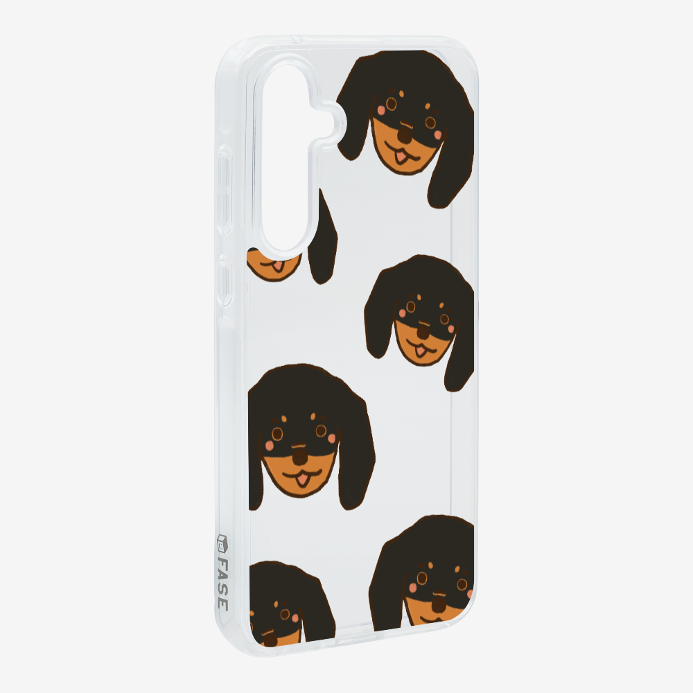 Black Dachshund Wonderland Phone Case