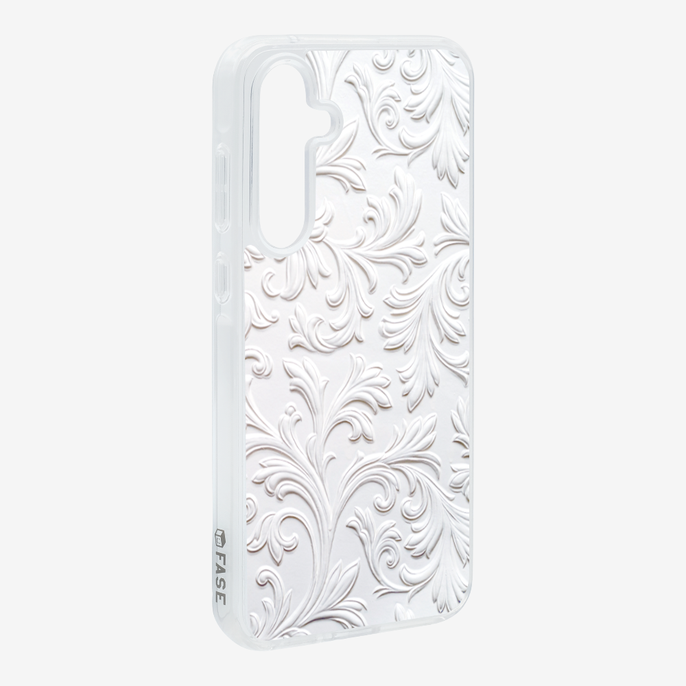 White Floral Pattern Phone Case