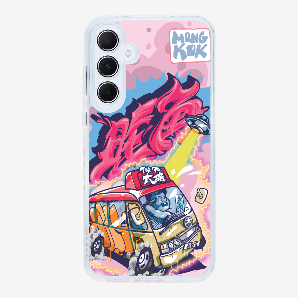 Red Minibus in Mong Kok Phone Case