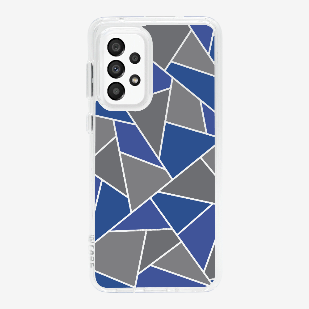 Blue & Grey Polygon Phone Case