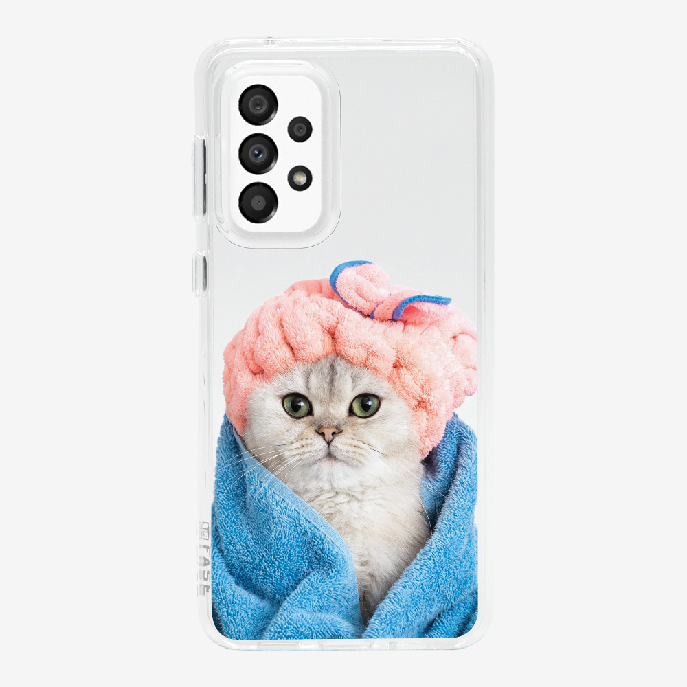 Cute White Kitten (Transparent) Phone Case