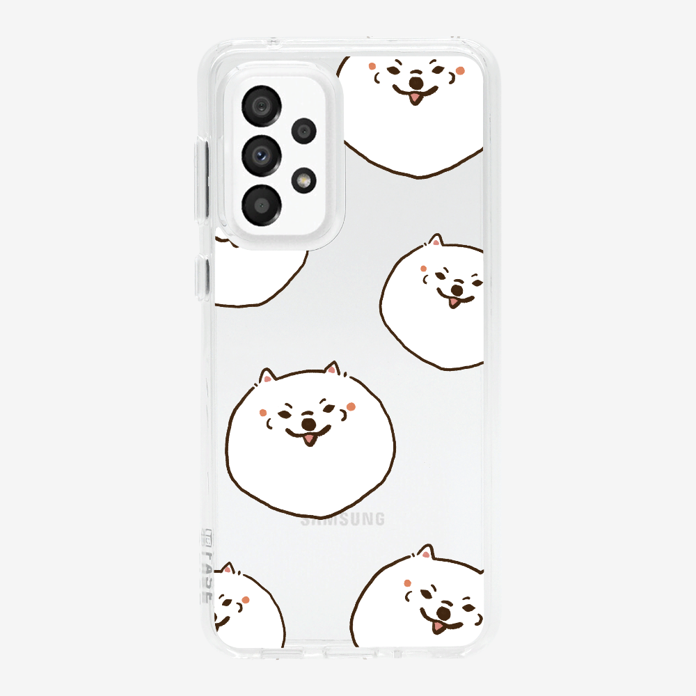 White Pomeranian Wonderland Phone Case