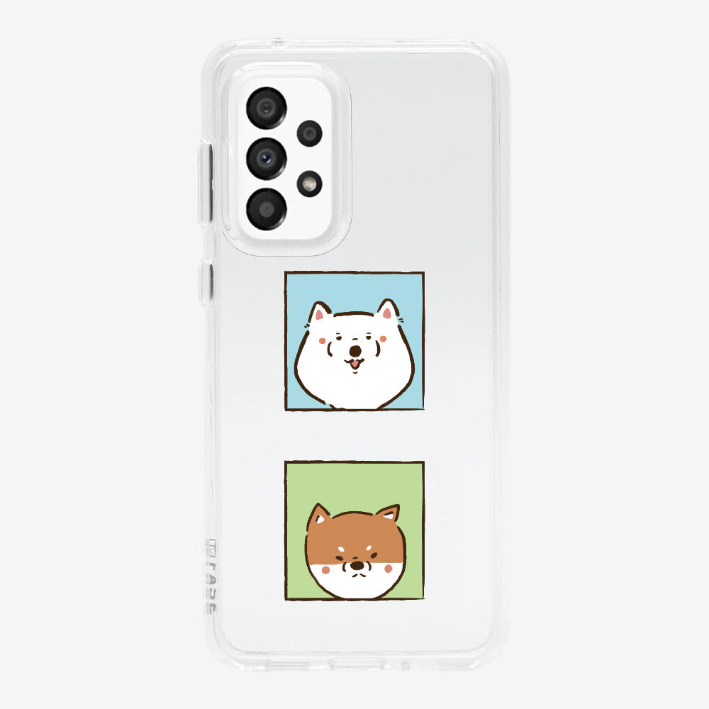 Samoyed and Shiba Inu Phone Case