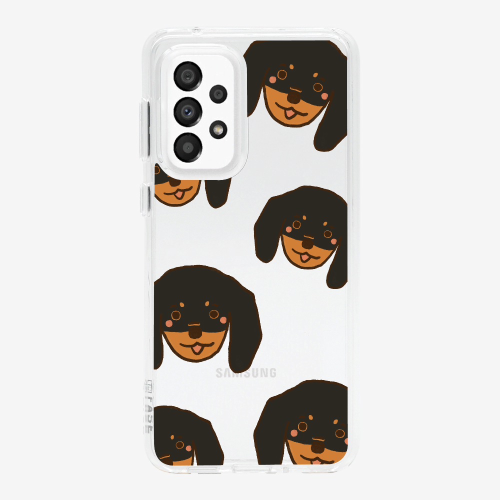 Black Dachshund Wonderland Phone Case